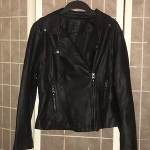 Beautiful Max Studio Black Faux Leather Jacket! Size XL. New!